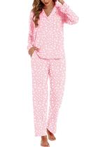 Conjunto de pijamas feminino LUBOT, viscose, amanteigado, rosa macio, GG Conjunto de pijamas feminino LUBOT, viscose, amanteigado, rosa macio, GG