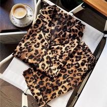 Conjunto De Pijamas Femininos De Gato Preto Fofo Em Seda Simulada Para O Verão, Roupa De Dormir