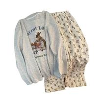 Conjunto De Pijamas Femininos Estilo Coreano, Confortáveis Para Primavera E Outono, Roupas De Casa