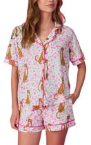 Conjunto de pijamas femininos Yiulangde Y2k com estampa floral de tigre, 2 peças