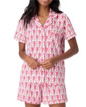 Conjunto de pijamas femininos Zelbuck, moderno de 2 peças, rosa Monkey Bunny Conjunto de pijamas femininos Zelbuck, moderno de 2 peças, rosa Monkey Bunny