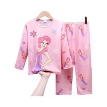 Conjunto De Pijamas Frozen Para Meninas Anna Elsa Com Manga Longa E Calças 2 Peças Roupa De Dormir Conjunto De Pijamas Frozen Para Meninas Anna Elsa Com Manga Longa E Calças 2 Peças Roupa De Dormir