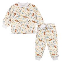 Conjunto de pijamas Gerber Baby Girl, 2 peças de lã, marfim, floral