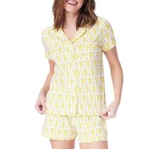 Conjunto de pijamas HMPEAIIY, shorts femininos Y2k Button Down Monkey