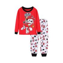 Conjunto De Pijamas Infantil Paw Patrol Com Manga Longa, Marshall, Chase E Rubble, Roupa De Dormir