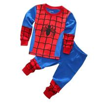 Conjunto De Pijamas Infantis Do Homem-Aranha, Pijamas De Desenho Animado De Manga Comprida Para