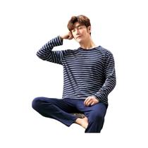 Conjunto De Pijamas Masculinos De 2 Peças Com Manga Longa, Confortáveis Para Primavera E Outono,