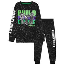 Conjunto de pijamas Minecraft Boys Lounge Wear, 5-14 anos, preto