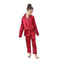 Conjunto De Pijamas Para Adolescentes Meninas E Meninos Em Seda Satin Para Dormir Roupas De Casa
