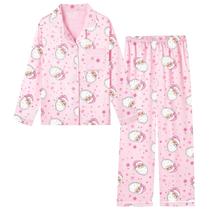 Conjunto de pijamas para meninas Schbbbta Satin Silk Sleepwear 7-8 anos