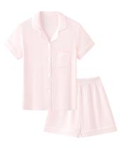 Conjunto de pijamas Schbbbta Girls, 2 peças de algodão viscose de bambu, 5-6Y