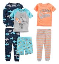Conjunto de pijamas Simple Joys by Carter's Boys, 6 peças de algodão 4T