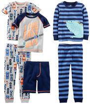 Conjunto de pijamas Simple Joys by Carter's Boys, 6 peças de algodão 5T Conjunto de pijamas Simple Joys by Carter's Boys, 6 peças de algodão 5T
