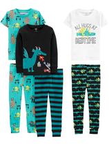 Conjunto de pijamas Simple Joys by Carter's Boys, 6 peças de algodão