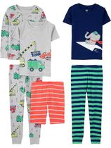 Conjunto de pijamas Simple Joys by Carter's Boys Toddler, 6 peças, 5T