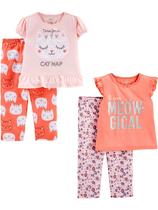 Conjunto de pijamas Simple Joys by Carter's Toddler Girls 4T Fleece x4