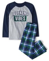 Conjunto de pijamas The Children's Place, blusa e calça de manga comprida