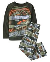 Conjunto de pijamas The Children's Place T. Rex de manga comprida para meninos Conjunto de pijamas The Children's Place T. Rex de manga comprida para meninos