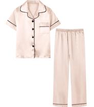 Conjunto de pijamas Umeyda Girls Satin Loungewear, champanhe, de 9 a 10 anos Conjunto de pijamas Umeyda Girls Satin Loungewear, champanhe, de 9 a 10 anos