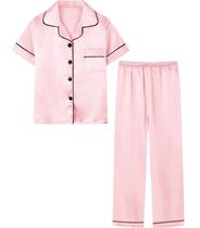 Conjunto de pijamas Umeyda Girls Satin Silky Pjs Sleepover Baby Pink 3-4T