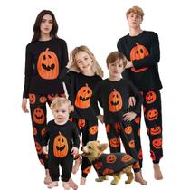 Conjunto de pijamas Urkutoba Matching Family Halloween com estampa de abóbora