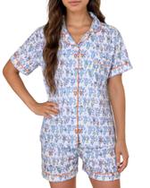 Conjunto de pijamas Zelbuck femininos Y2k Preppy Monkey Beach Shorts