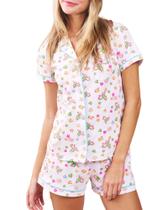 Conjunto de pijamas Zelbuck femininos Y2k Preppy Monkey Beach Shorts