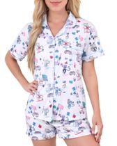 Conjunto de pijamas Zelbuck femininos Y2k Preppy Monkey Beach Shorts