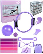 Conjunto de Pilates KABCON 13" Ring, faixas de resistência de bola de 25 cm