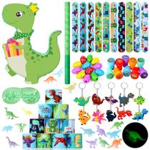 Conjunto de piñata Pasimy, 107 peças de lembrancinhas de aniversário de dinossauro