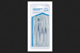 Conjunto de pinças ACE TRADING de 4 peças em aço inoxidável Conjunto de pinças ACE TRADING de 4 peças em aço inoxidável