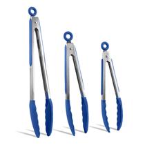 Conjunto de pinças COOK WITH COLOR em aço inoxidável Silicone Navy