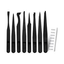 Conjunto De Pinças Curvas Antiestáticas Para Eletrônicos E Joias, Pinças De Plástico De Precisão Conjunto De Pinças Curvas Antiestáticas Para Eletrônicos E Joias, Pinças De Plástico De Precisão