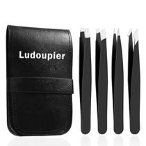 Conjunto de Pinças LUDOUPIER 4+1 Peças - Liga Antiferrugem com Estojo Conjunto de Pinças LUDOUPIER 4+1 Peças - Liga Antiferrugem com Estojo