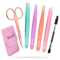 Conjunto de pinças TSMaddts, 6 peças para mulheres com tesoura curva