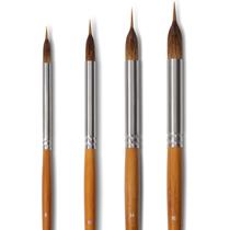 Conjunto de pincéis de aquarela KCYUP 4 unidades sintéticas extra longas