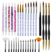 Conjunto de pincéis de arte de unhas Artdone 31 unidades para design de unhas Conjunto de pincéis de arte de unhas Artdone 31 unidades para design de unhas
