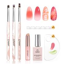 Conjunto de pincéis de arte para unhas Beetles Blooming Gel com acessórios