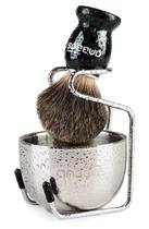 Conjunto de pincéis de barbear Anbbas Pure Badger Wood Handle Men Wet Shave