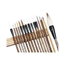 Conjunto De Pincéis De Caligrafia Chinesa 6/9/12/16 Peças Com Suporte De Bambu Enrolável Para Conjunto De Pincéis De Caligrafia Chinesa 6/9/12/16 Peças Com Suporte De Bambu Enrolável Para