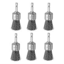 Conjunto de pincéis de caneta de arame para furadeira ROZZLOOM, 6 peças de aço inoxidável Conjunto de pincéis de caneta de arame para furadeira ROZZLOOM, 6 peças de aço inoxidável