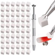Conjunto de pincéis de esponja Nail Art Fcozpjk 100 unidades com caneta