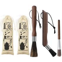 Conjunto de pincéis de limpeza, moedor de café, máquina de café expresso, 3 unidades