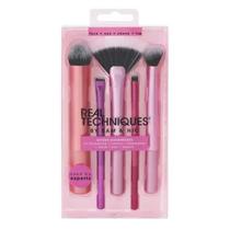 Conjunto De Pincéis De Maquiagem Artist Essentials Real Techniques Rosa