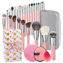 Conjunto de pincéis de maquiagem Bueart Design 26 unidades com bolsa de viagem