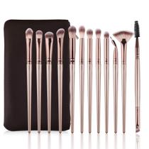 Conjunto de pincéis de maquiagem Daubigny, 12 peças de sombra para olhos com bolsa Conjunto de pincéis de maquiagem Daubigny, 12 peças de sombra para olhos com bolsa