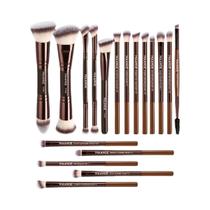 Conjunto De Pincéis De Maquiagem De Cabeça Dupla, 18 Peças, Base, Corretivo, Pó, Sombra, Presente Conjunto De Pincéis De Maquiagem De Cabeça Dupla, 18 Peças, Base, Corretivo, Pó, Sombra, Presente
