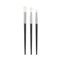 Conjunto De Pincéis De Maquiagem De Cabelo Macio 3 Peças Sombra Nariz Mistura Manchas Shader Rosto