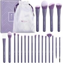 Conjunto de pincéis de maquiagem DuCare Professional, 20 unidades de roxo vegano
