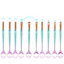 Conjunto de pincéis de maquiagem FULINJOY, 10 unidades de pincéis de maquiagem para os olhos